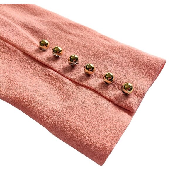 NWT GOAT JANE ATELIER Helena Sunset Coral Fit & Flare Wool Crepe Dress Size 12 - Picture 2 of 9